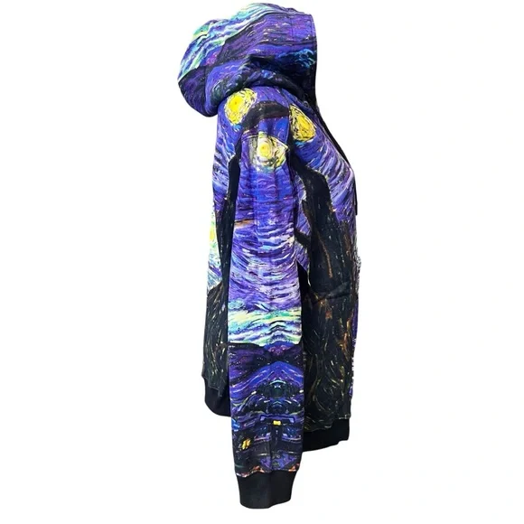 Signals Starry Night Sweatshirt Full Zip Hoodie NEW 1X - Picture 2 of 7